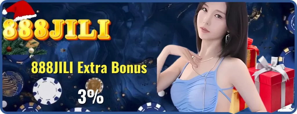 888JILI 3% Extra Bonus